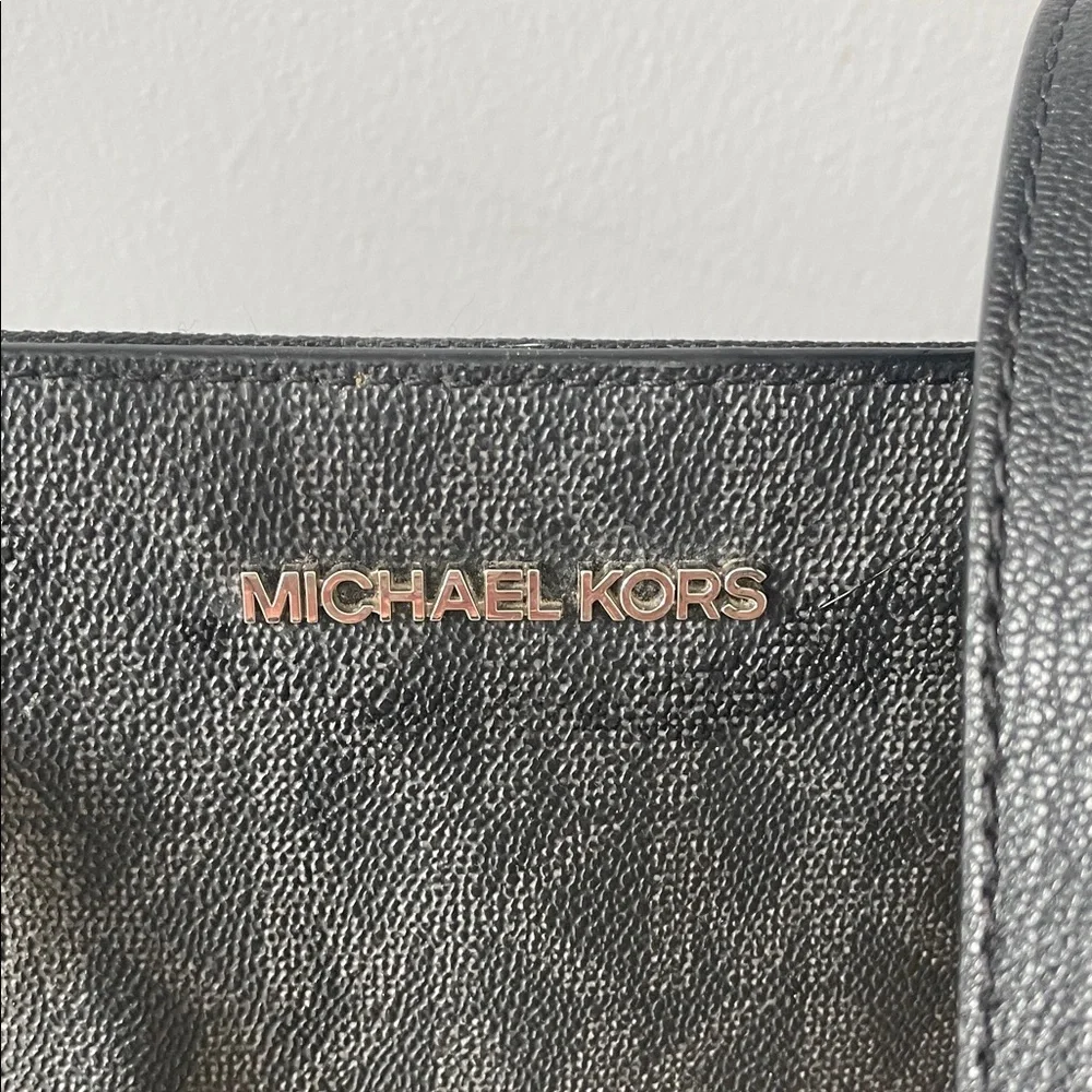 Michael Kors Black and Cream Signature Tote
